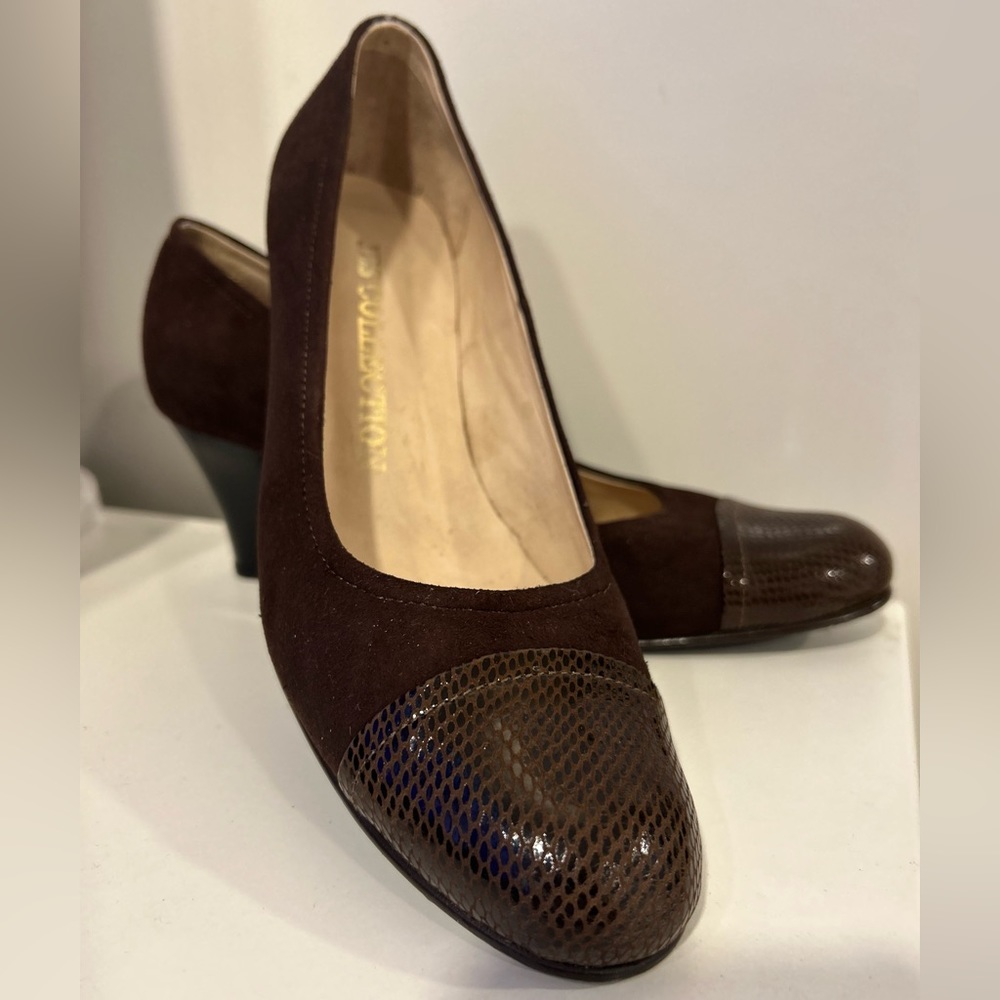 Authentic Colombian, Handmade Leather Brown Pumps Size 36. JES Collection.